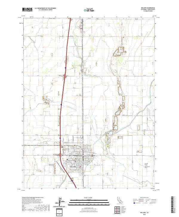 USGS Topographic Map – Willows