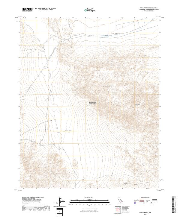USGS Topographic Map – Wingate Pass
