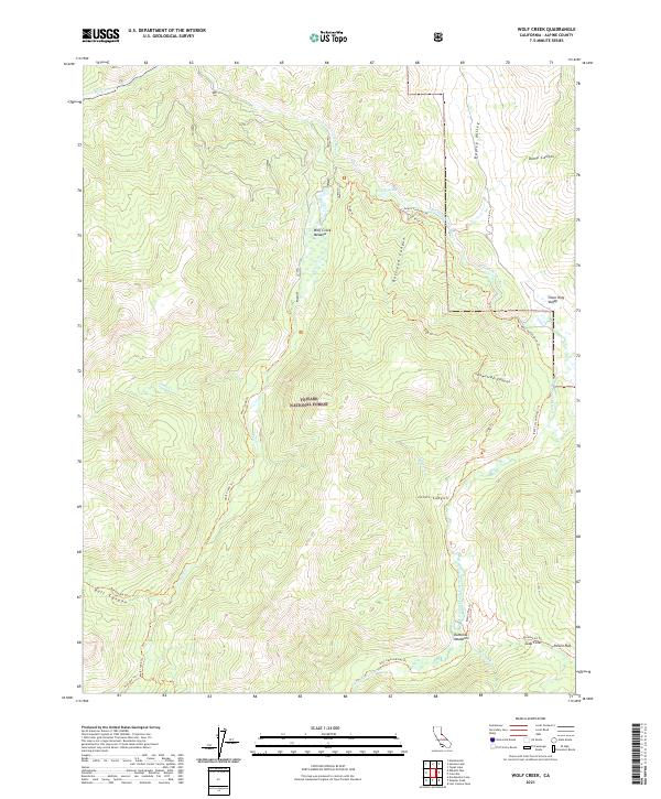 USGS Topographic Map – Wolf Creek
