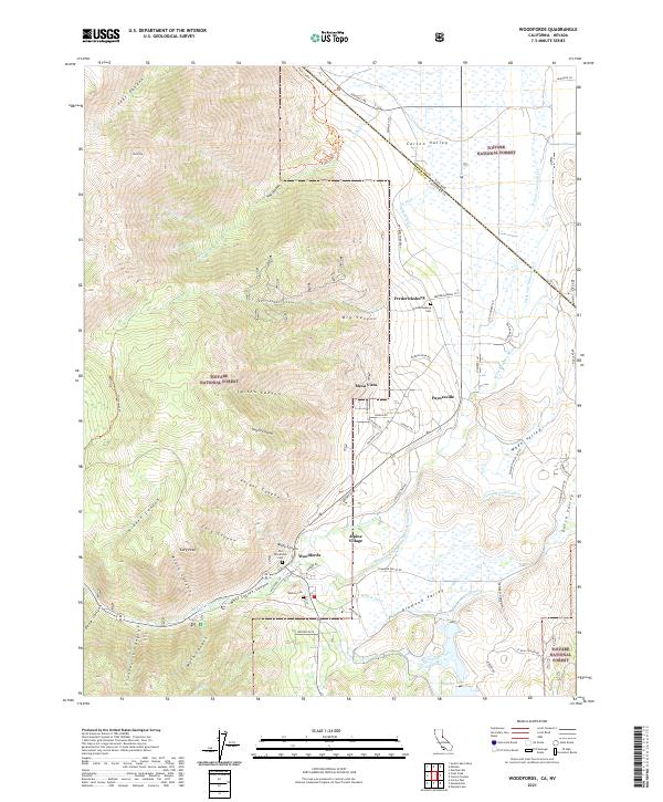 USGS Topographic Map – Woodfords