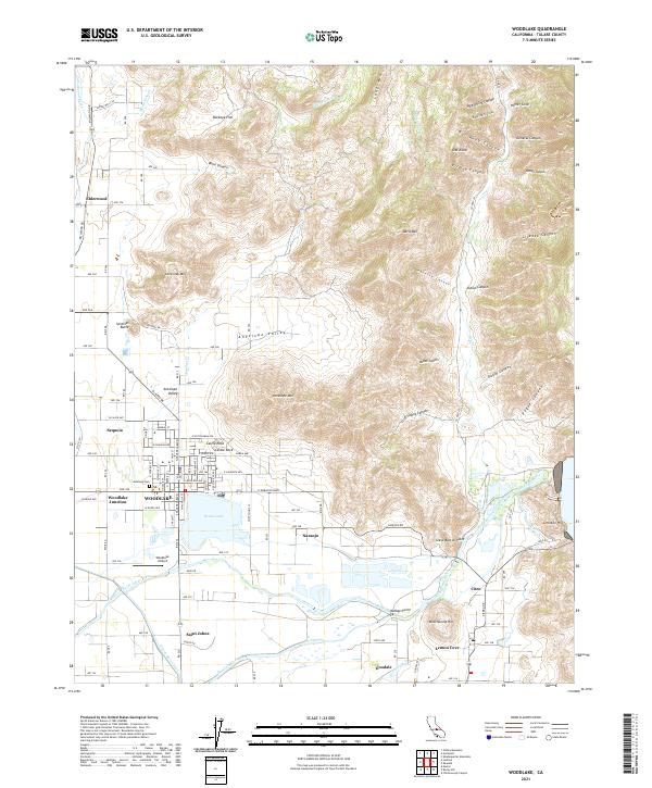 USGS Topographic Map – Woodlake