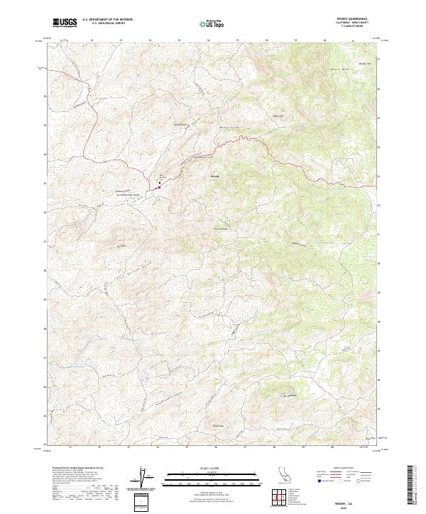 USGS Topographic Map – Woody