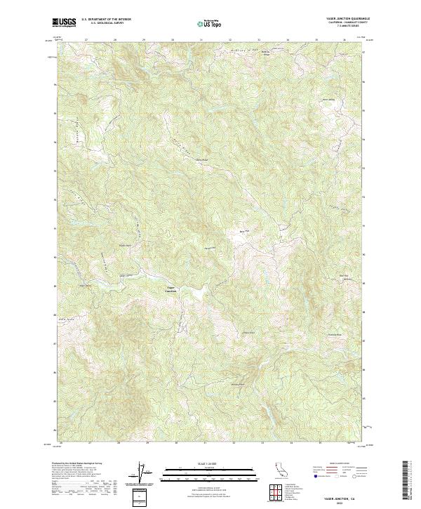 USGS Topographic Map – Yager Junction
