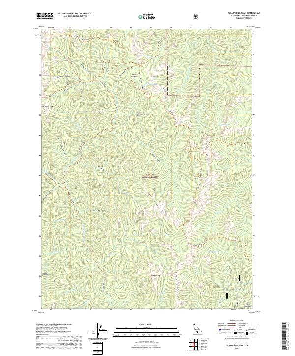 USGS Topographic Map – Yellow Dog Peak