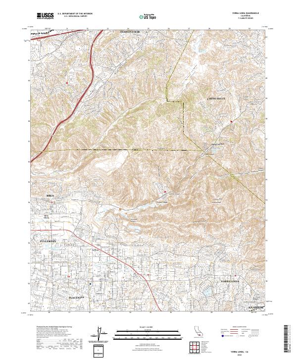 USGS Topographic Map – Yorba Linda