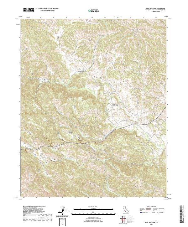 USGS Topographic Map – York Mountain