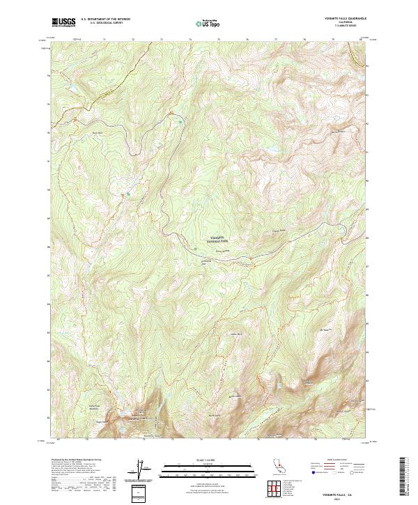 USGS Topographic Map – Yosemite Falls