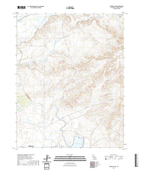 USGS Topographic Map – Yosemite Lake