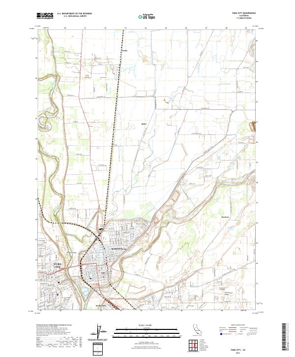 USGS Topographic Map – Yuba City