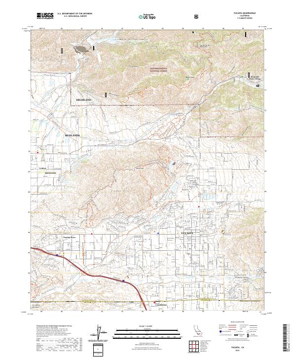 USGS Topographic Map – Yucaipa