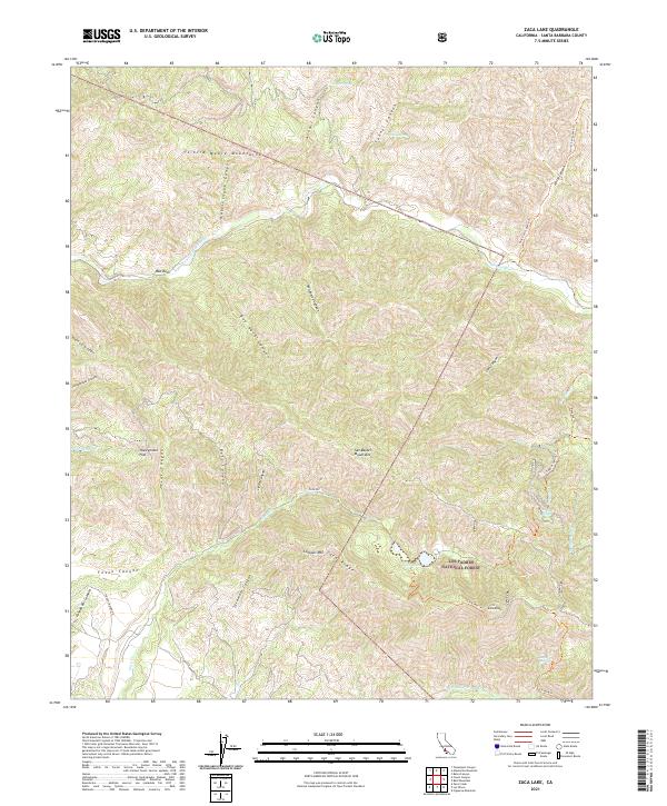 USGS Topographic Map – Zaca Lake