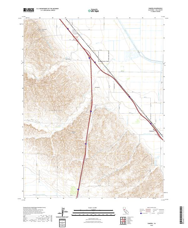 USGS Topographic Map – Zamora