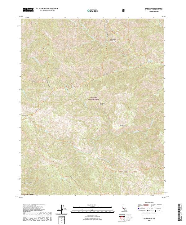 USGS Topographic Map – Zigzag Creek