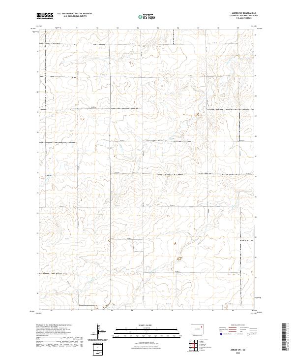 2022 Map of Akron SW, 2022 Print