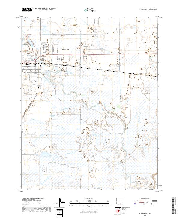 USGS Topographic Map – Alamosa East
