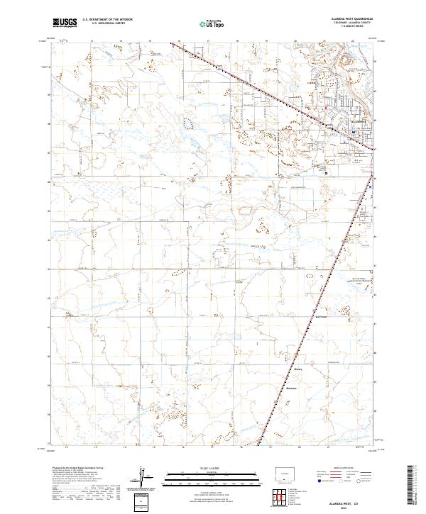 USGS Topographic Map – Alamosa West