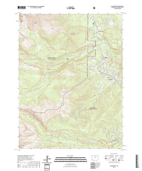 USGS Topographic Map – Allenspark