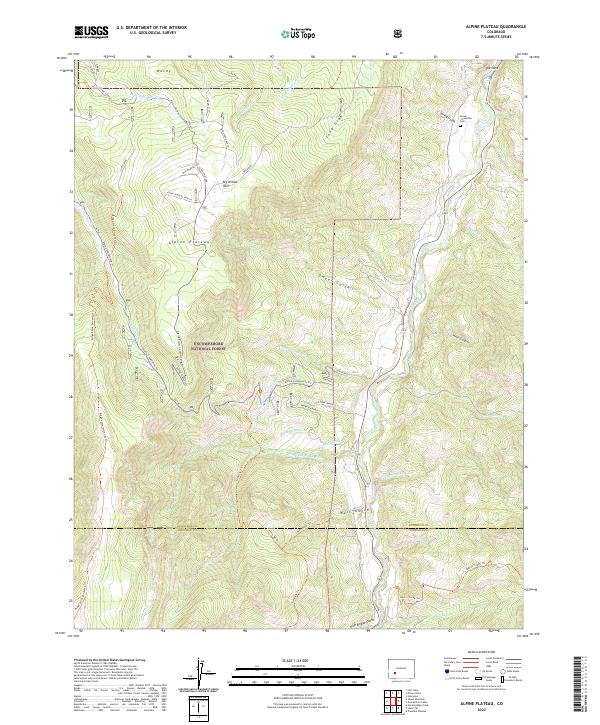 USGS Topographic Map – Alpine Plateau
