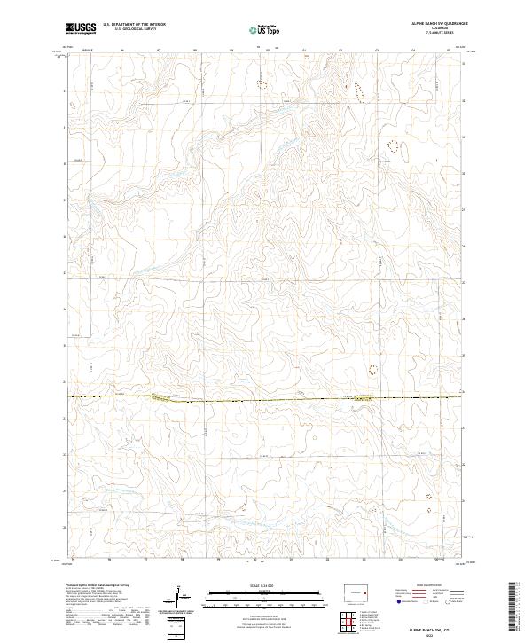 USGS Topographic Map – Alpine Ranch SW