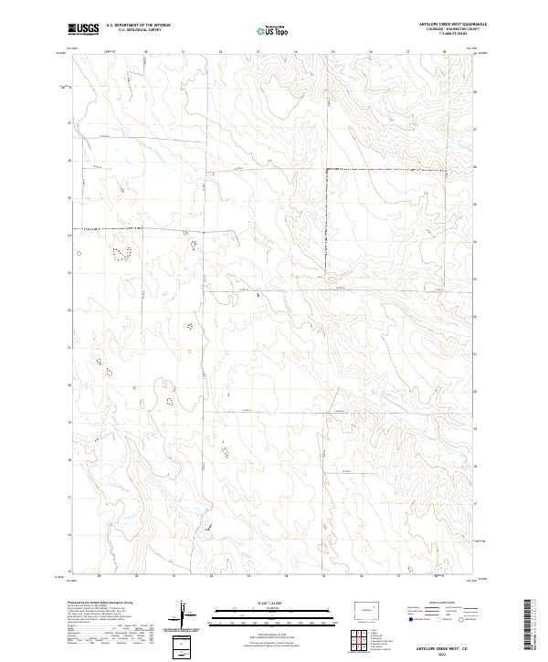 USGS Topographic Map – Antelope Creek West