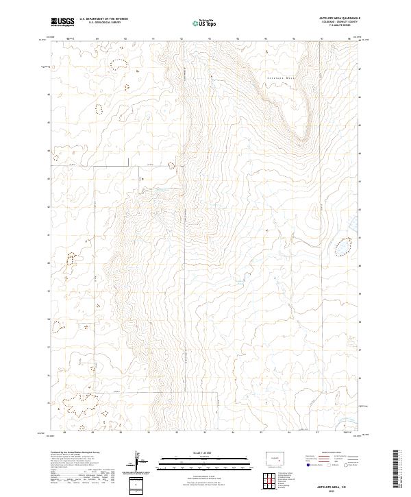 USGS Topographic Map – Antelope Mesa