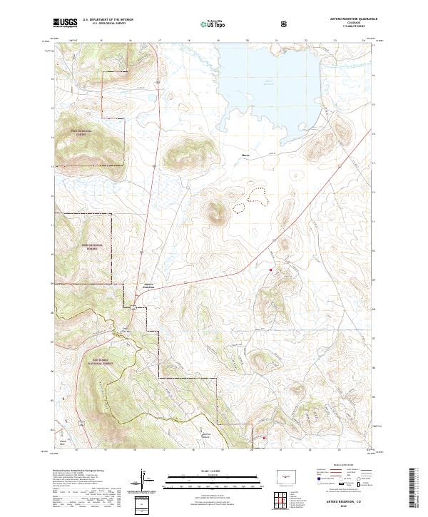 USGS Topographic Map – Antero Reservoir