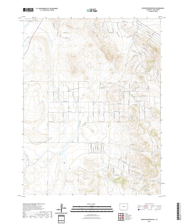 USGS Topographic Map – Antero Reservoir NE