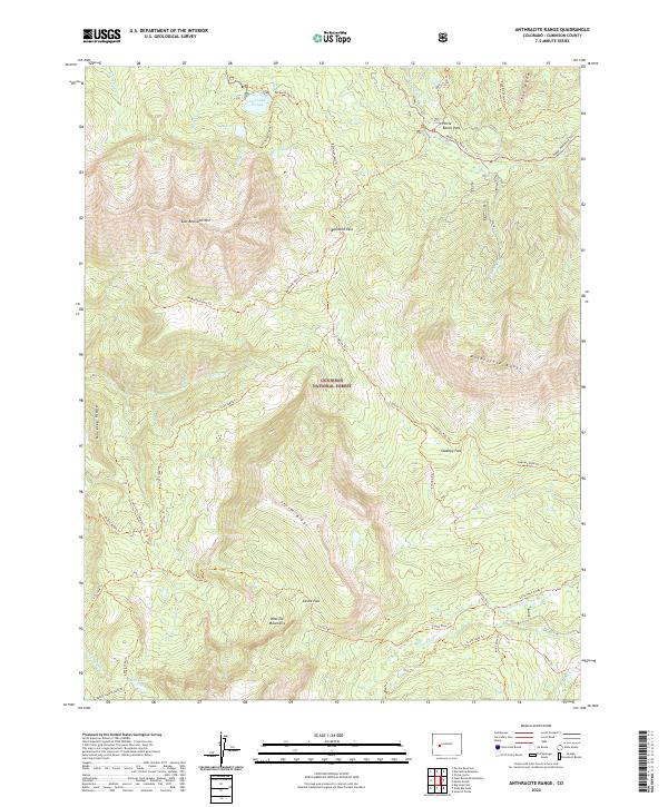 USGS Topographic Map – Anthracite Range