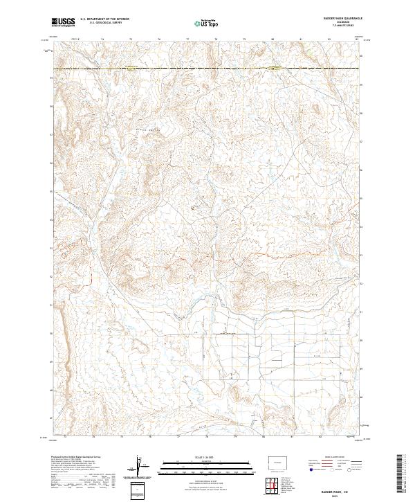 USGS Topographic Map – Badger Wash