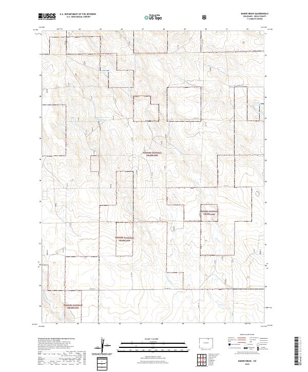 USGS Topographic Map – Baker Draw