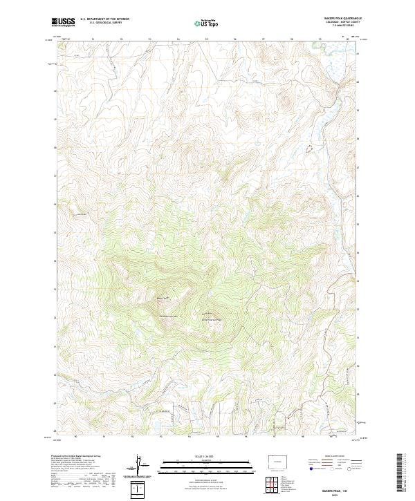 USGS Topographic Map – Bakers Peak
