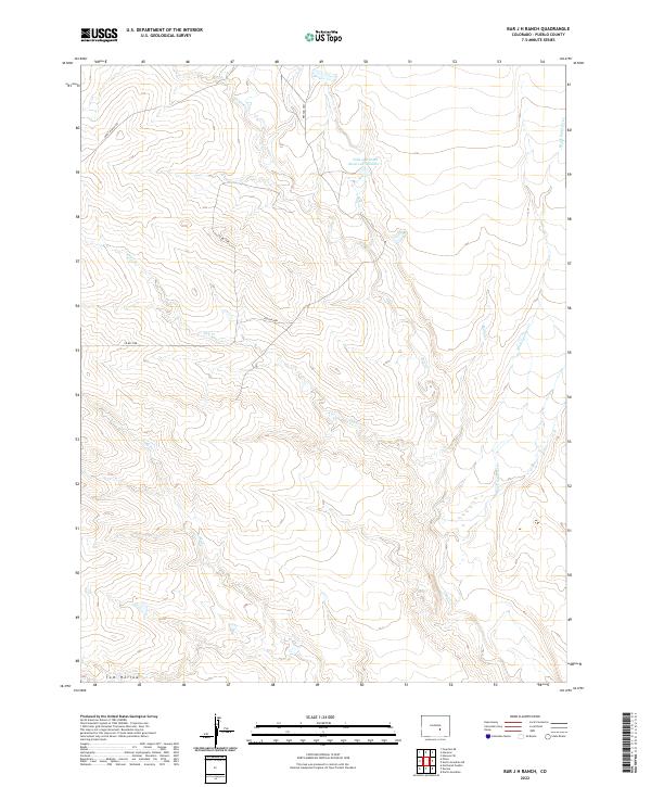 USGS Topographic Map – Bar J H Ranch