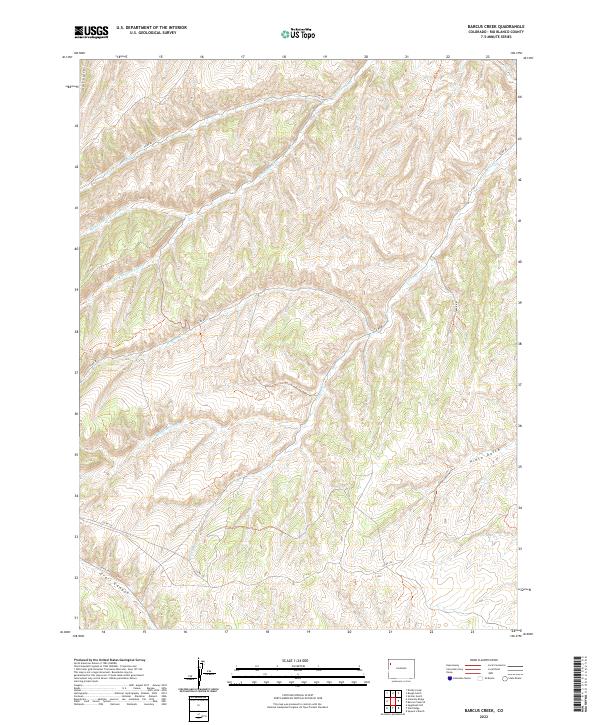 USGS Topographic Map – Barcus Creek