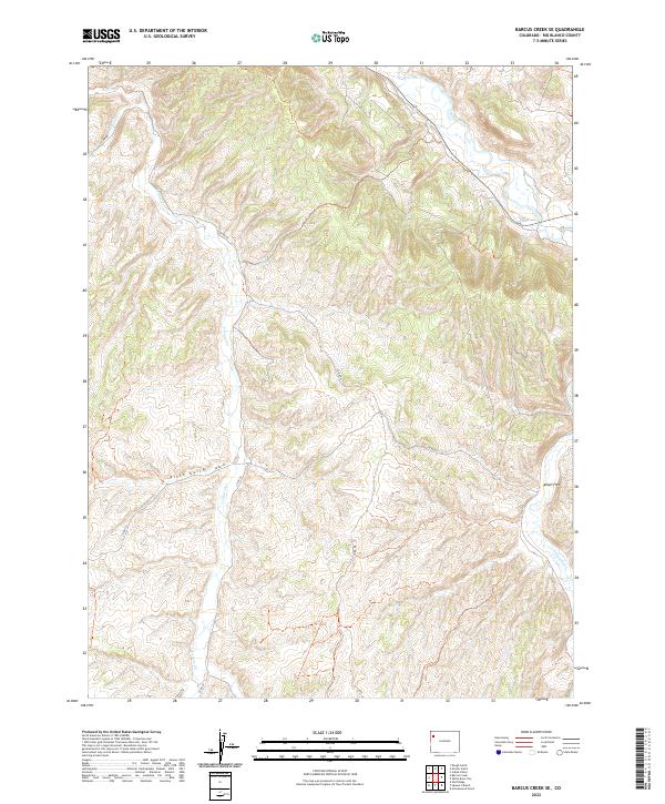 USGS Topographic Map – Barcus Creek SE