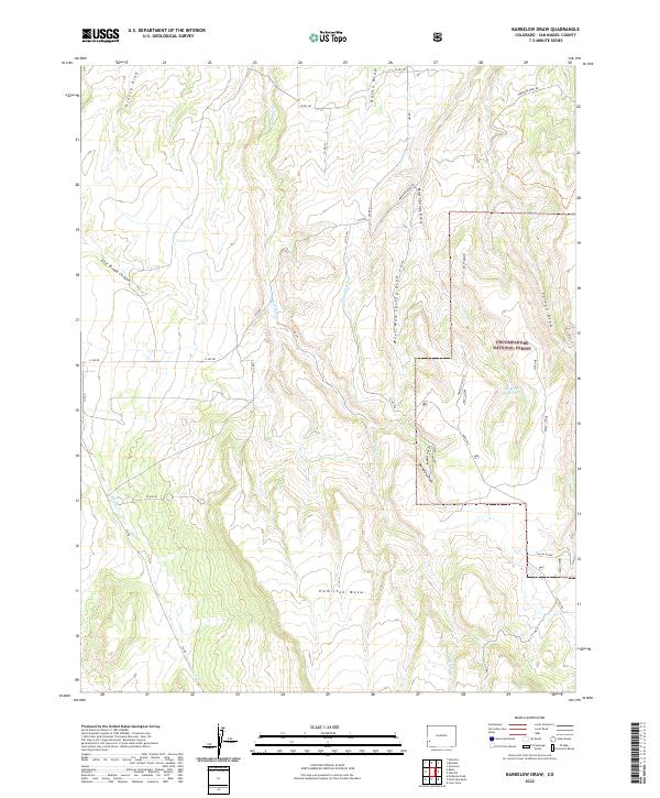 USGS Topographic Map – Barkelew Draw