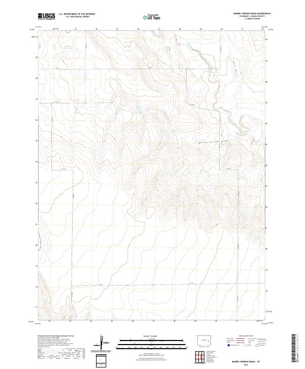 USGS Topographic Map – Barrel Springs Draw
