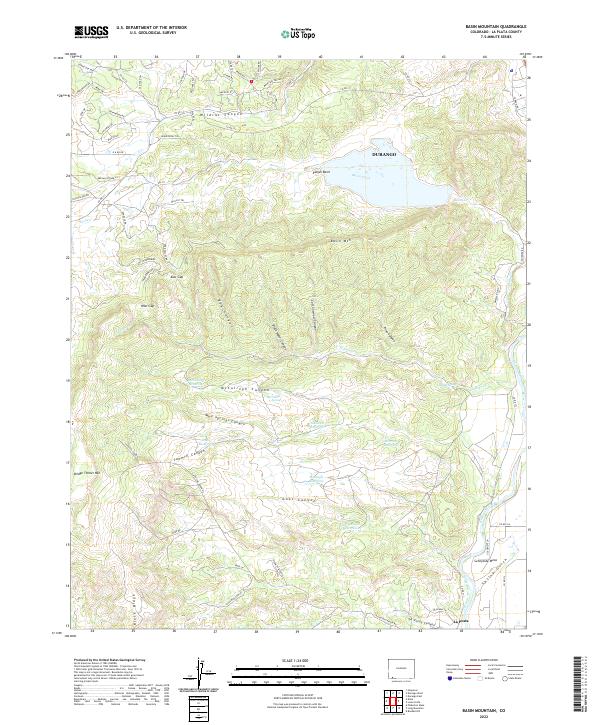 USGS Topographic Map – Basin Mountain