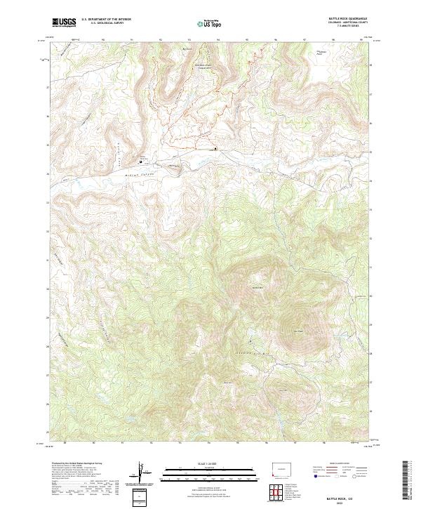 USGS Topographic Map – Battle Rock