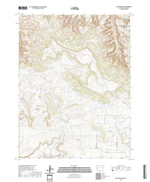 USGS Topographic Map – Battleship Rock