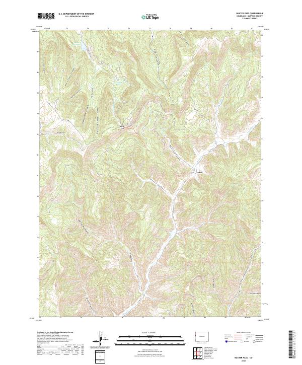 USGS Topographic Map – Baxter Pass
