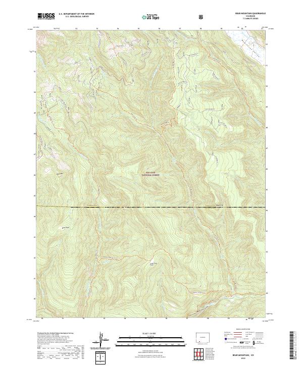 USGS Topographic Map – Bear Mountain