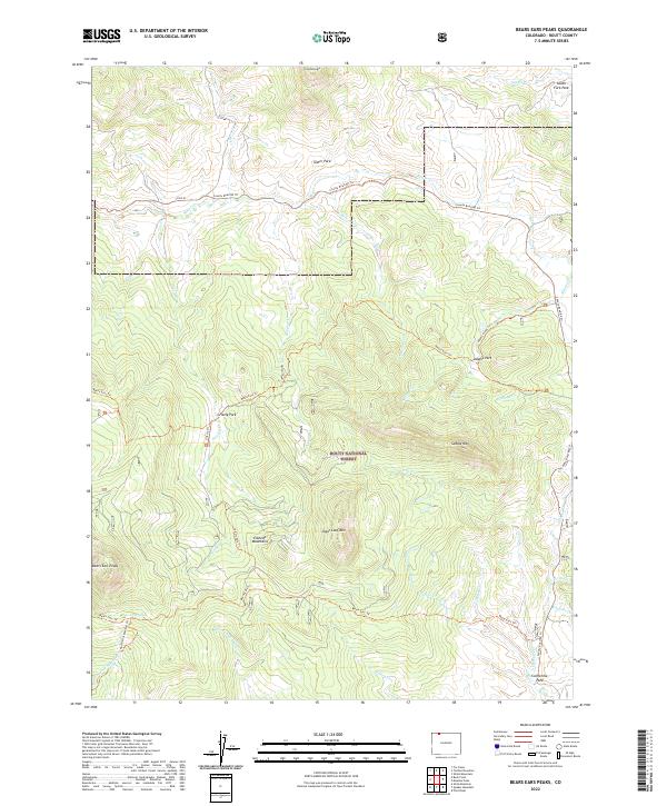 USGS Topographic Map – Bears Ears Peaks