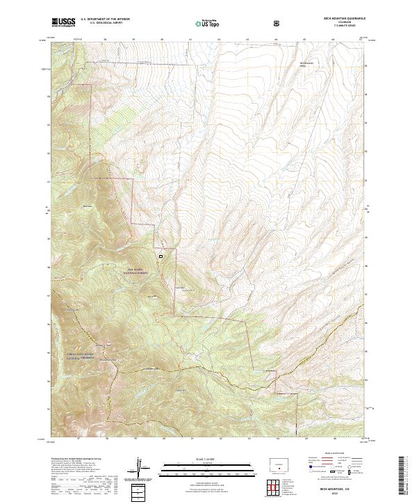 USGS Topographic Map – Beck Mountain