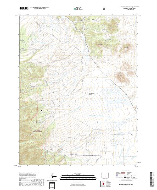 USGS Topographic Map – Beckwith Mountain