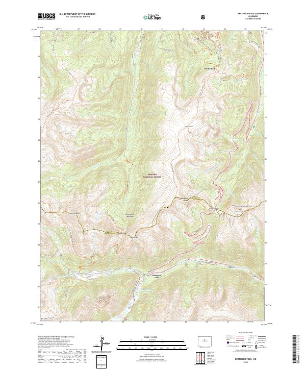 USGS Topographic Map – Berthoud Pass