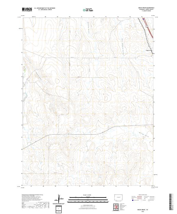 2022 Map of Beuck Draw, 2022 Print