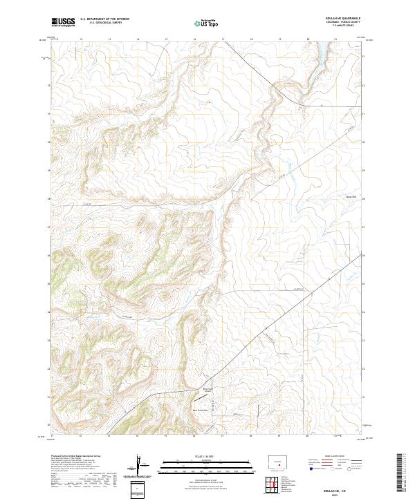 USGS Topographic Map – Beulah NE