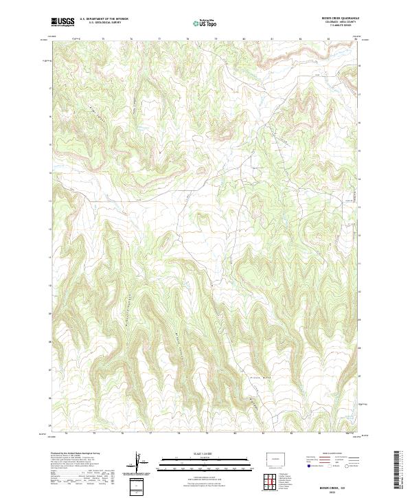 USGS Topographic Map – Bieser Creek