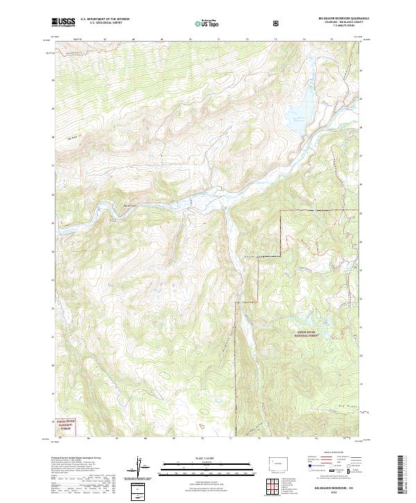 USGS Topographic Map – Big Beaver Reservoir