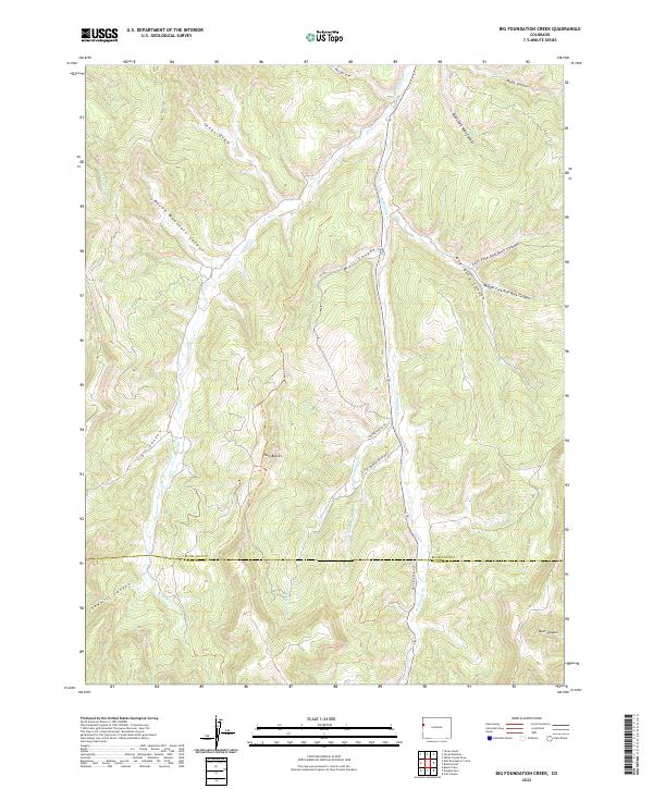 USGS Topographic Map – Big Foundation Creek